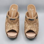 Circus by Sam Edelman Leigh Black Red Gold Platform Heel Shoe Open Toe Pump 6.5M Photo 8