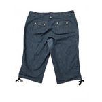 Gloria Vanderbilt  Women's Denim Jean Capri Pants Size 16W Embroidery Beaded Blue Photo 2