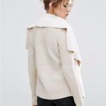 John + Jenn Women’s Sienna Ivory Faux Fur/Suede Drape Sherpa Open Cardigan Sz L Photo 6