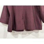 Eileen Fisher  Maroon Textured Silk Blend Blazer Jacket Large L Photo 6