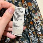 Free People All Dolled Up Mesh Long Sleeve Cropped Floral Top Blouse Green Small Photo 9