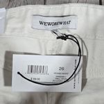 We Wore What Twill Denim Seamed Short in Classic White 26 NWT Photo 3