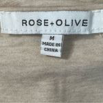 Rose + Olive  Tan T-Shirt Short Sleeve Sz M Photo 1