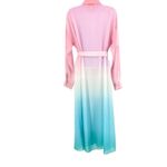 Rococo Sand Ciel Shirt Dress Ombre Rainbow Sheer Cover Up Pink Blue XS Photo 3
