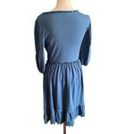 Matilda Jane Make Believe Hold The Key Teal Blue Crochet Trim Mini Dress Size M Photo 3