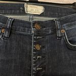 Free People Dark Wash High Wasted Jeans Photo 4