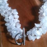 Clear Quartz Chips Toggle Clasp Necklace Photo 3