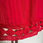 Greylin Greyln Off Shoulder Womens Top Size Medium Red Crochet Elbow Length Tie 61T4898 Photo 3