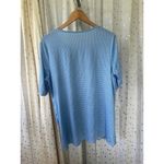 Lands' End  Women's Mini Geometric Pullover Side Draped Twist Hem T-Shirt L Photo 4