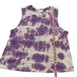 Abound  Purple and White Tie Dye Ribbed Muscle Tank Top Large Photo 4