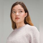 Lululemon Boxy Cotton-Blend Sweater in Bone Ivory Rhino Grey Velvet Dust Size 1X Photo 8