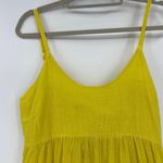 Zury Boho Babydoll Tiered Dress OS Gauzy Bright Yellow Festival Rave Midi Flowy Size undefined Photo 1