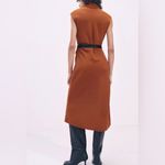 Zara collection midi dress with belt Brown Size XS Photo 3