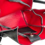 Marina Galanti Black Pebbled Leather Drawstring Crossbody Purse Photo 7