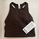 Lululemon NWT Logo Elastic Everlux Shelf Tank Top Graphic Expresso Bone Size 6 Photo 2