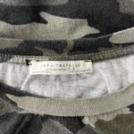 ZARA  Shirt Womens Medium Green Camo Camouflage Cropped Casual Urban Streetwear‎ Photo 7