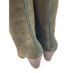 Louise et Cie * Boots Women’s Size 9.5 Green Suede Leather Tall Heeled Seamed Zip Photo 6