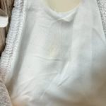 Aerie  High Cut Cheeky Jacquard Tie Bikini Bottom in White Size M NWT Photo 5