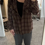 Brown Flannel Shirt Size M Photo 0