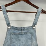 Old Navy distressed medium wash denim blue jean shortalls overalls size XS Photo 2