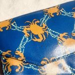 NEW Halsea Blue & Orange Crab Clutch Nautical Colorful Summer Wallet Purse Photo 3