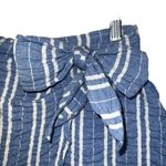 Lost + Wander  Blue White Striped Waves  Wrap‎ Mini Skirt With Bow EUC Size Small Photo 2