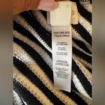 Chico's Chico’s Black & White Sassy Stripes Cowl Neck Poncho Womens One Size Fits All Photo 9
