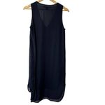 French Connection Flat Half Beaded Navy Blue Slip Dress Women's Size 4 Photo 8