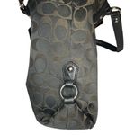 Coach  Y2K Ashley Black + Gray Signature Shoulder Bag Tote Purse Leather + Canvas Photo 7