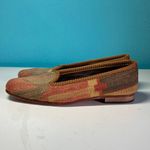 Wool Kilim Womens Size 39 US 8.5 Earthtone Multicolor Loafers Red Photo 4