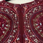 Haute Hippie  Merlot Embroidered Sheath Dress Size 4 Photo 3