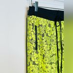 Alexis Neon Yellow Lace Black Satin Joggers Pants Size XS Photo 6