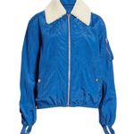Helmut Lang Genuine Shearling Collar Bomber Jacket Photo 3