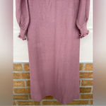 Liseuses Poggi 1973 virgin wool dusty pink Robe dress size large Photo 13