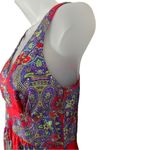 Tibi Silk Boho Dress Red Paisley Print Size 2 Photo 6