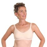 Trulife Lily‎ 4002 Mastectomy Bra Soft Cup Wireless Nude Women Size 36A NEW Tan Photo 0
