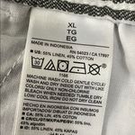 Old Navy High Rise Grey Striped Linen Wide Leg Pants Photo 4