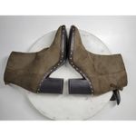Forever 21 Suede Boots Womens 7 Green Leather Gold Rivets Block Heel Zipper New Photo 15