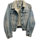 Ashley vintage charm fleece lined, jean jacket size large women's denim Photo 0