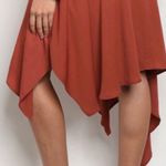 Style Rack Rust Asymmetrical Wrap Dress L Photo 3