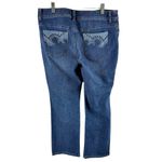 Chico's  Medium Wash Straight Leg Mid-Rise Embellished Jeans Size 1 Short (8-10) Photo 1