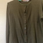 Jaclyn Smith FINAL MARKDOWN  Olive Green Button-Up Cardigan small Photo 1