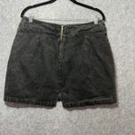 Vintage Judy's Fashion Black Denim Mini Skirt 90s Y2K Grunge Size 13 Zip Back Photo 6