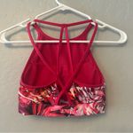 prAna ⭐️ bright pink tropical leaf strappy yoga sports bra size XS Photo 12