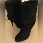 Joie  women black suede platform heel boots US 10 Photo 1