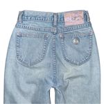 Puma Rare VTG  Mom Jeans Women’s 24 High Rise Light Wash Pink Stitching Y2K 90s Photo 3