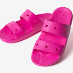 Crocs Women’s Classic 2-Strap Slide Sandals in Hot Pink Women’s 8 or Men’s 6 Photo 0