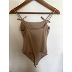 American Eagle Bow Strap Bodysuit Beige Size Small S Spaghetti Cami Tank Top Photo 3
