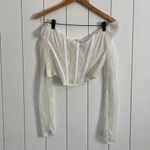 Danielle Guizio  Dex Lace Corset White Photo 2