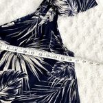 Shoshanna Carmona Navy Leaf Jacqueline Silk One Shoulder Tropical Top XS Photo 7